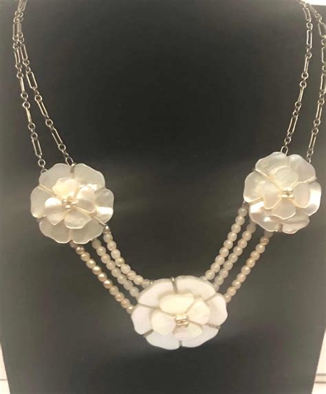 chanel camellia flower jewelry|Chanel camellia flower necklace.